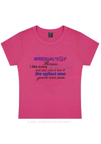 Curvy Bisexual Women Y2K Baby Tee Cherrykitten