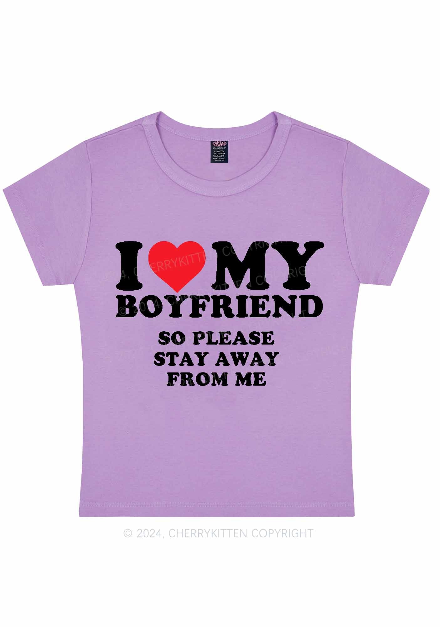 Stay Away From Me Y2K Valentine's Day Baby Tee Cherrykitten