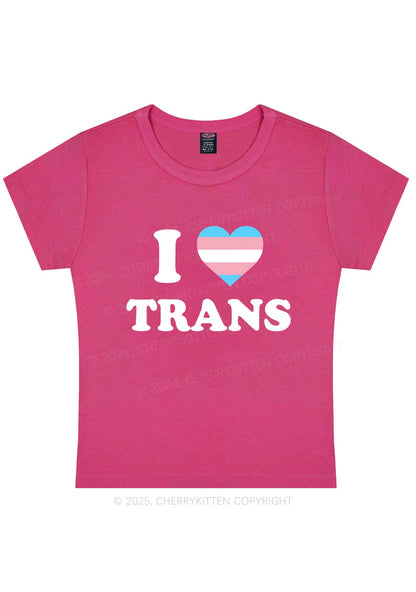 I Love Trans Y2K Baby Tee Cherrykitten