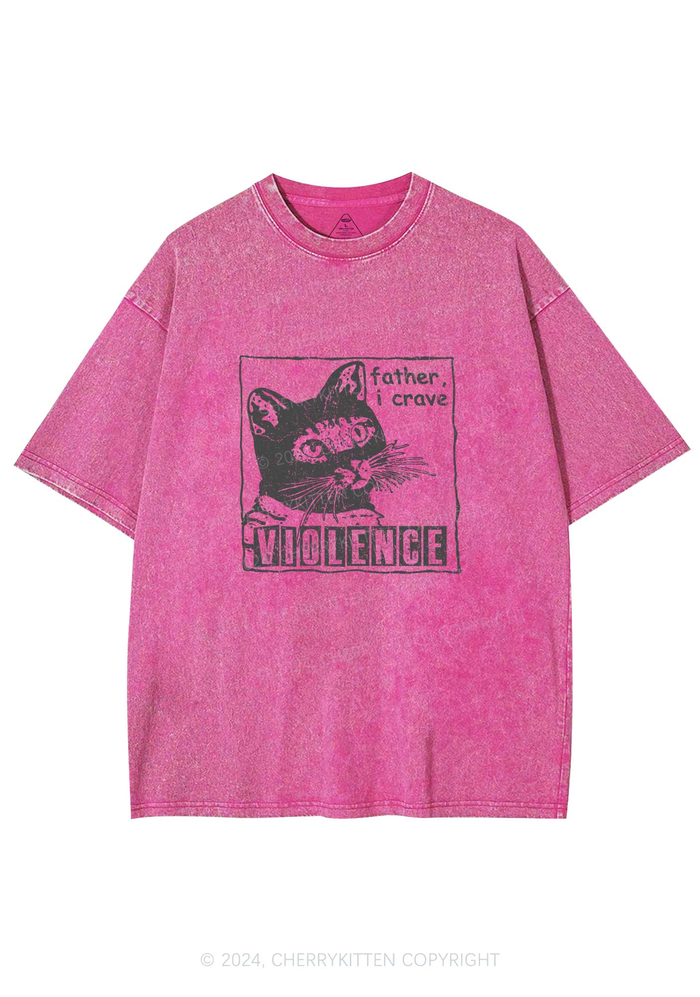 Father I Crave Violence Y2K Washed Tee Cherrykitten