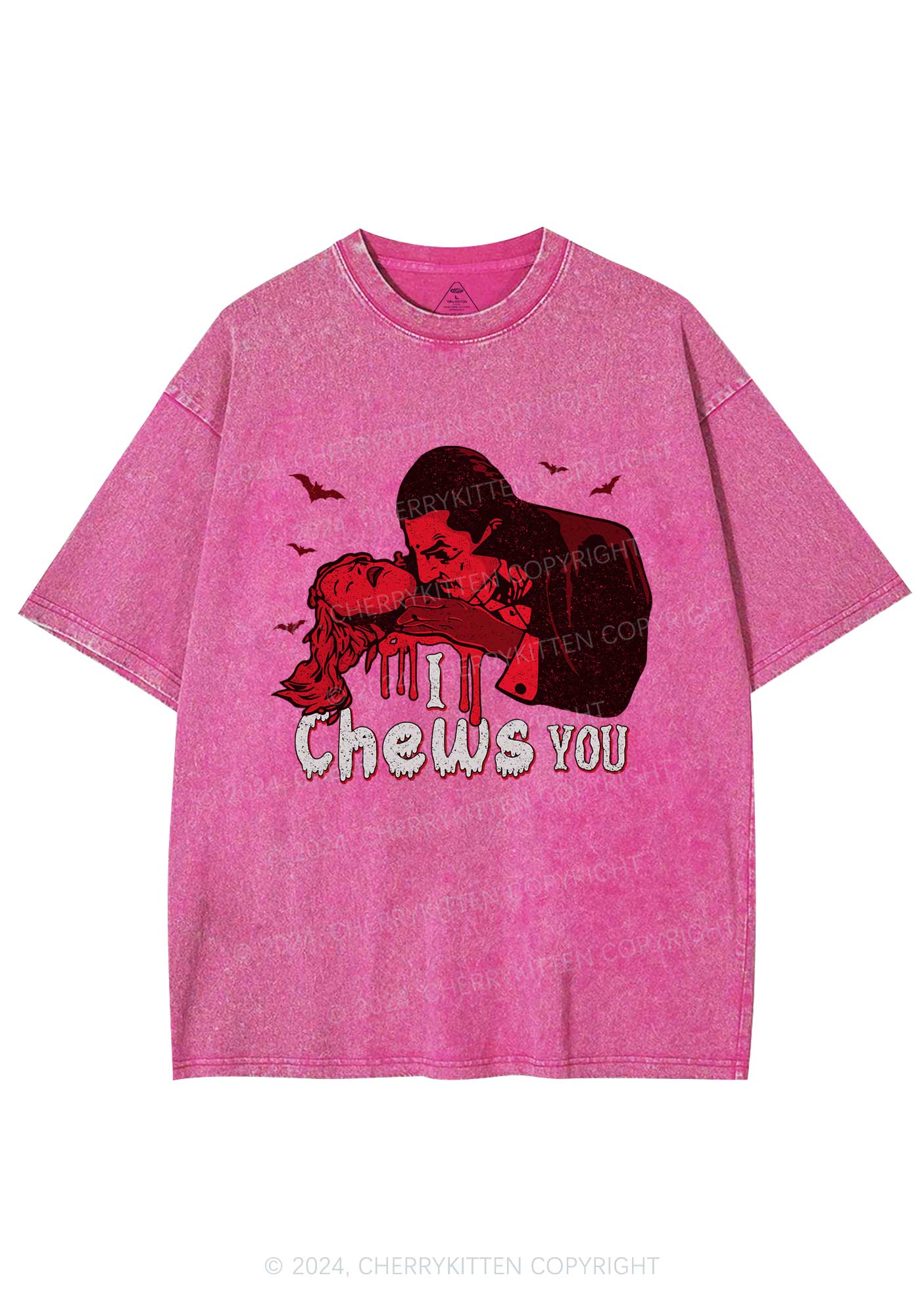 Halloween Chews You Y2K Washed Tee Cherrykitten