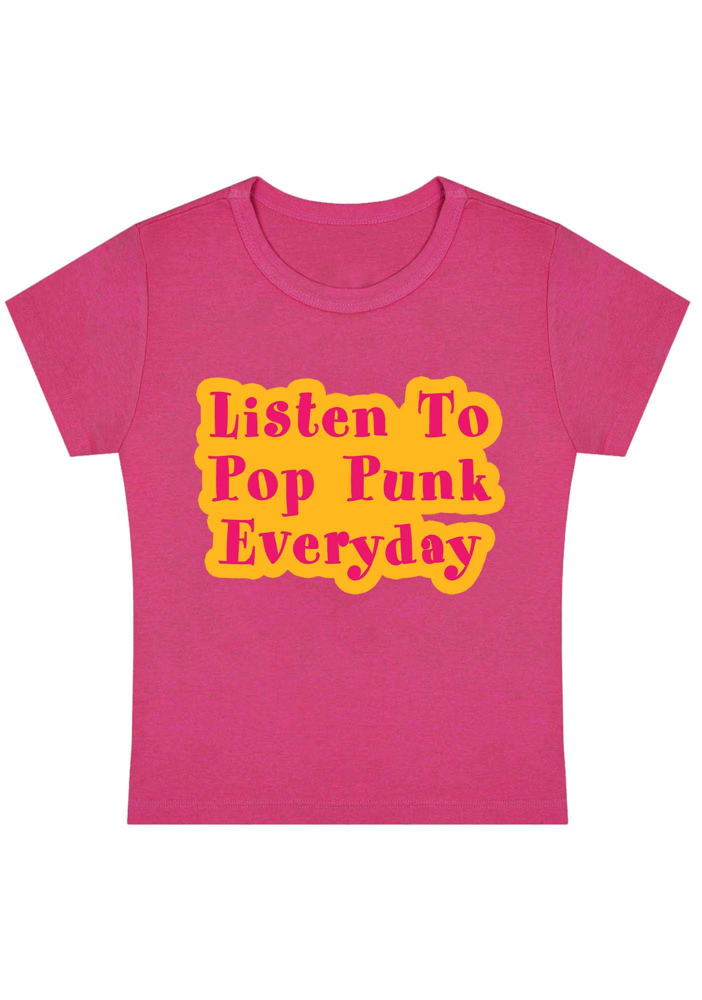 Curvy Listen To Pop Punk Everyday Baby Tee