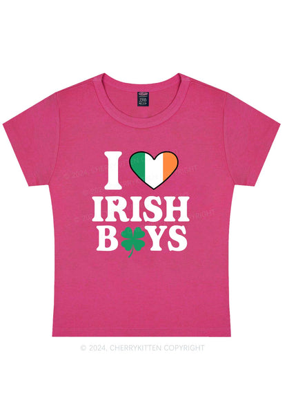 Irish Boy Shamrock St Patricks Y2K Baby Tee Cherrykitten