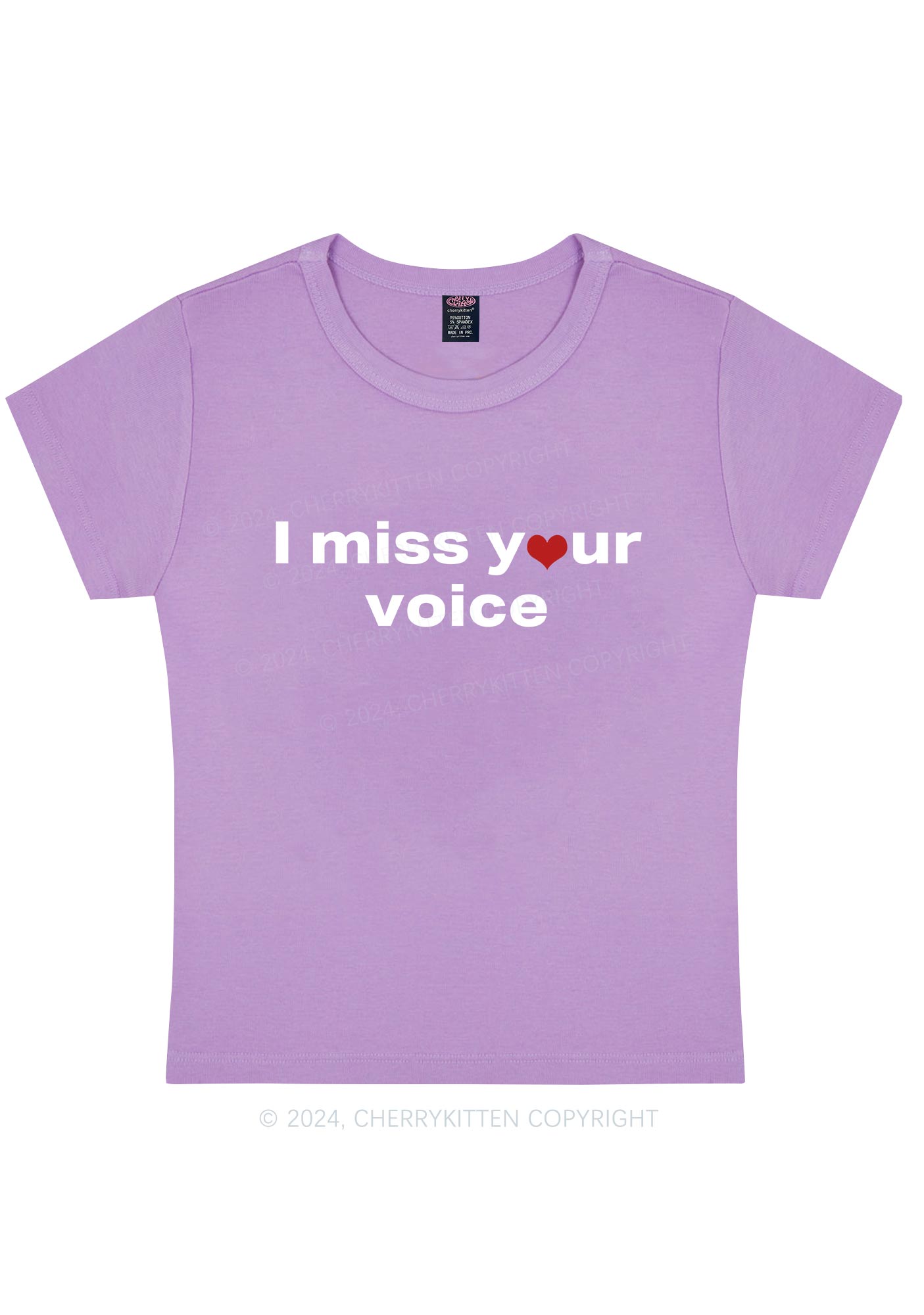 Miss Your Voice Y2K Valentine's Day Baby Tee Cherrykitten