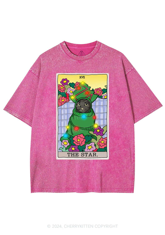 The Star Cat Y2K Washed Tee Cherrykitten