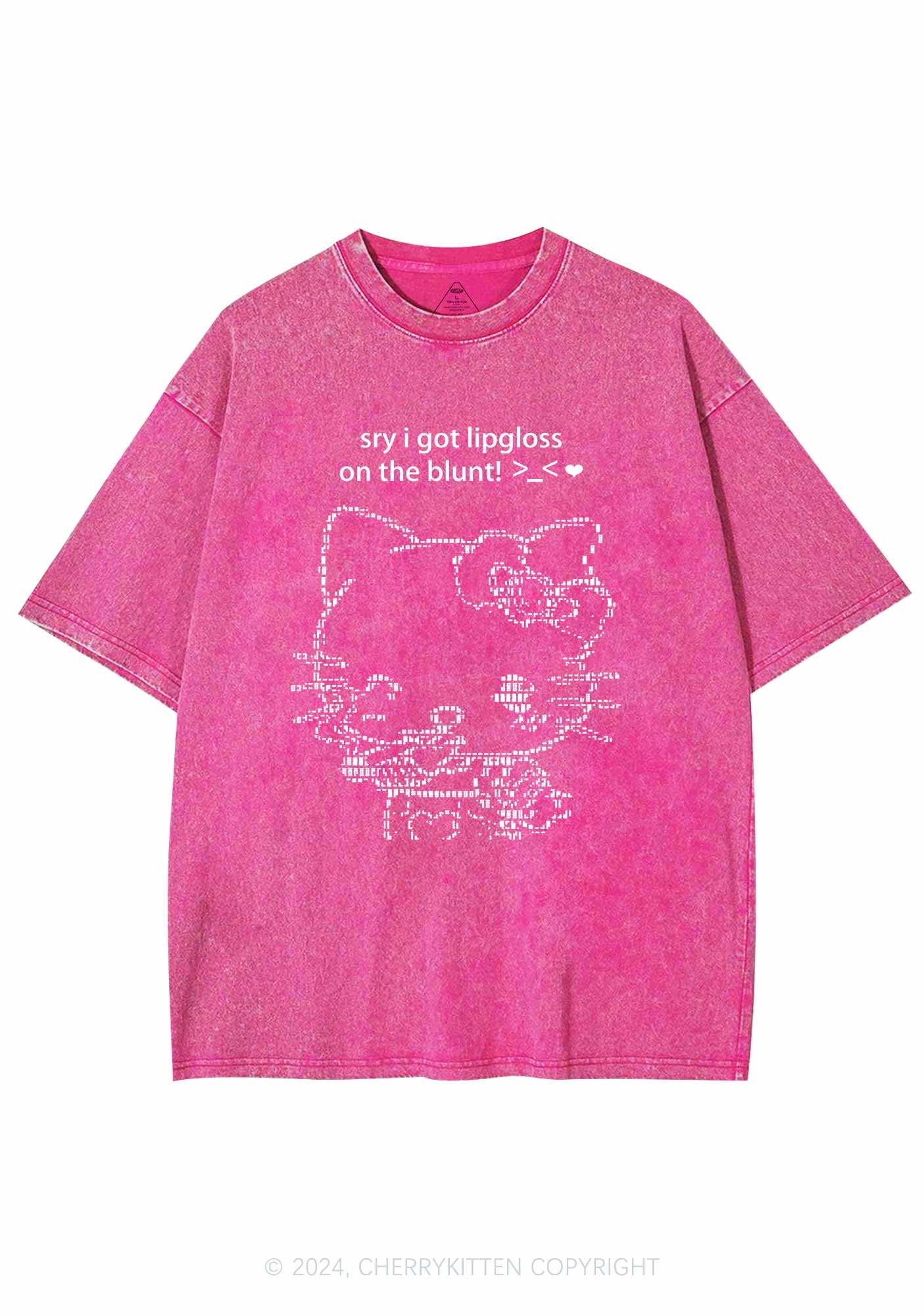 Sorry About Lipgloss Y2K Washed Tee Cherrykitten