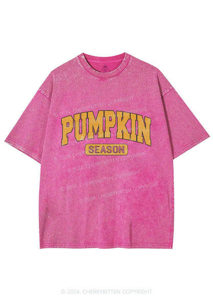 Halloween Pumpkin Season Y2K Washed Tee Cherrykitten