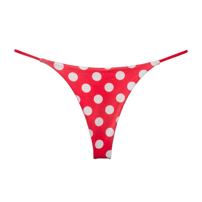 Y2K Polkadot Print Low Rise Thong Cherrykitten