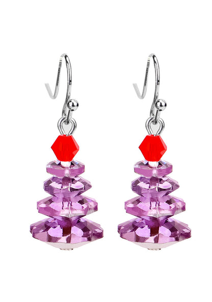 Crystal Christmas Tree Y2K Earrings Cherrykitten