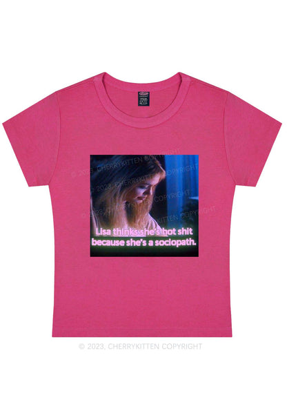 Curvy She's A Sociopath Y2K Baby Tee Cherrykitten