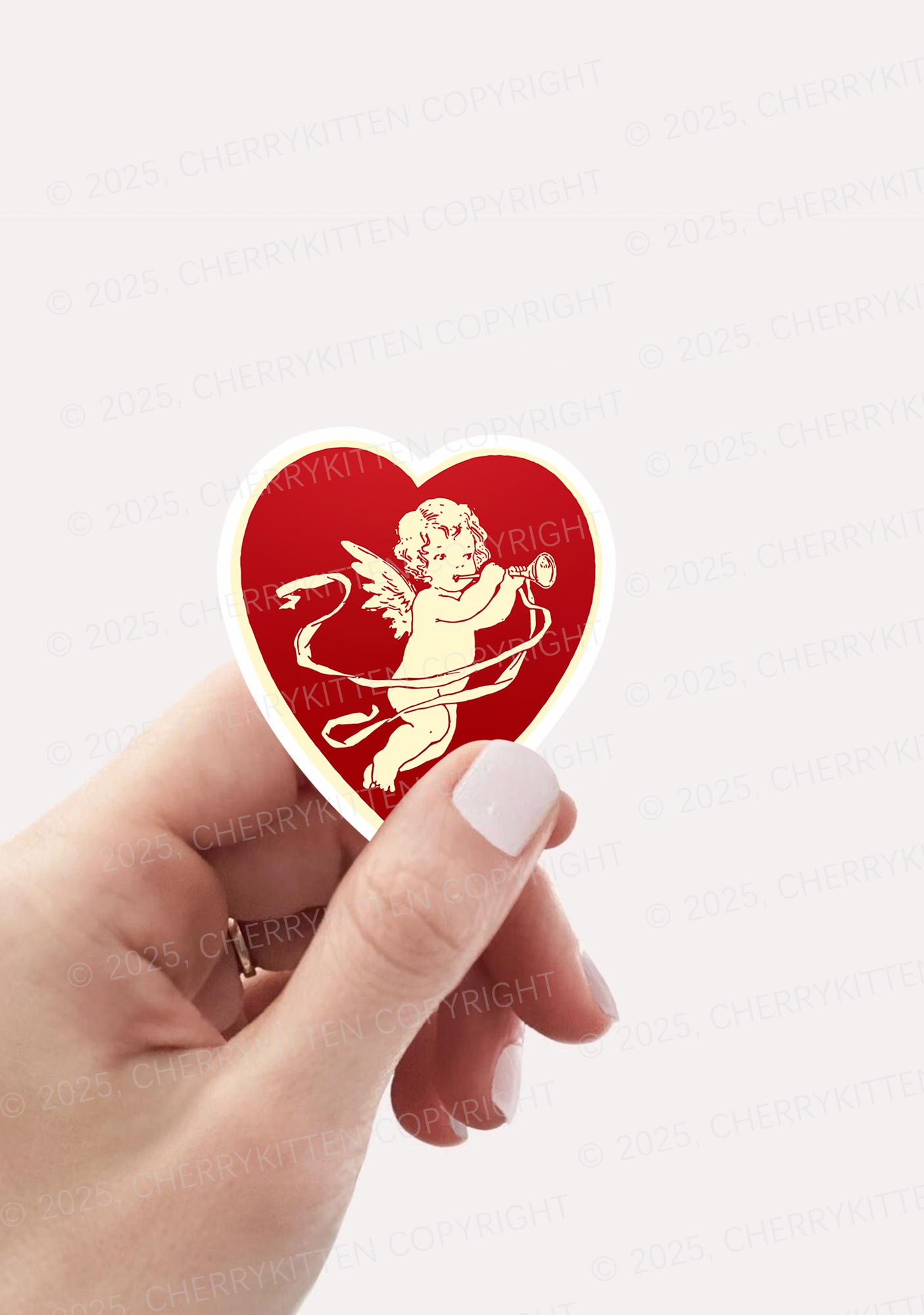 Trumpet Cupid 1Pc Y2K Sticker Cherrykitten