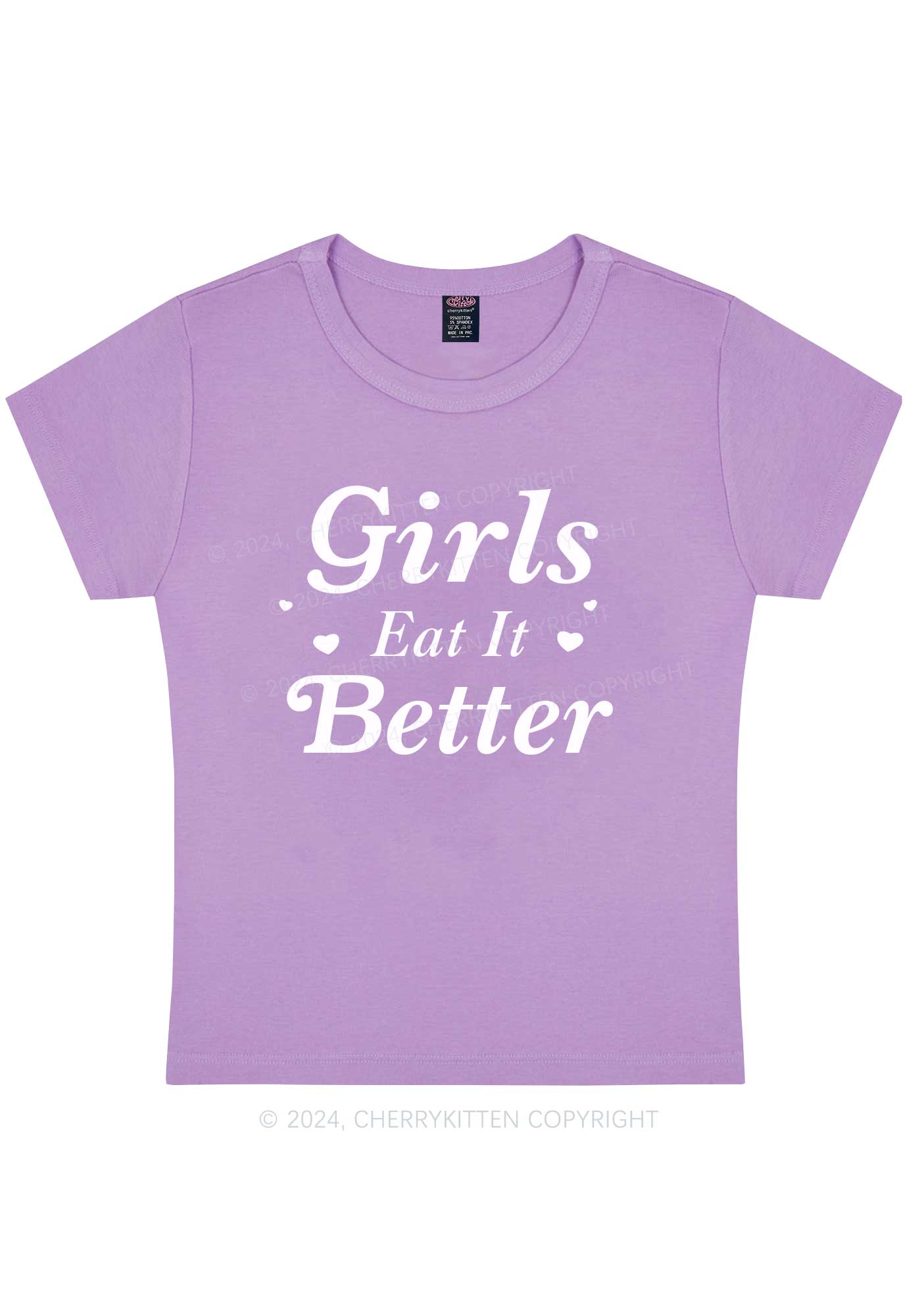 Girls Eat Better Y2K Baby Tee Cherrykitten