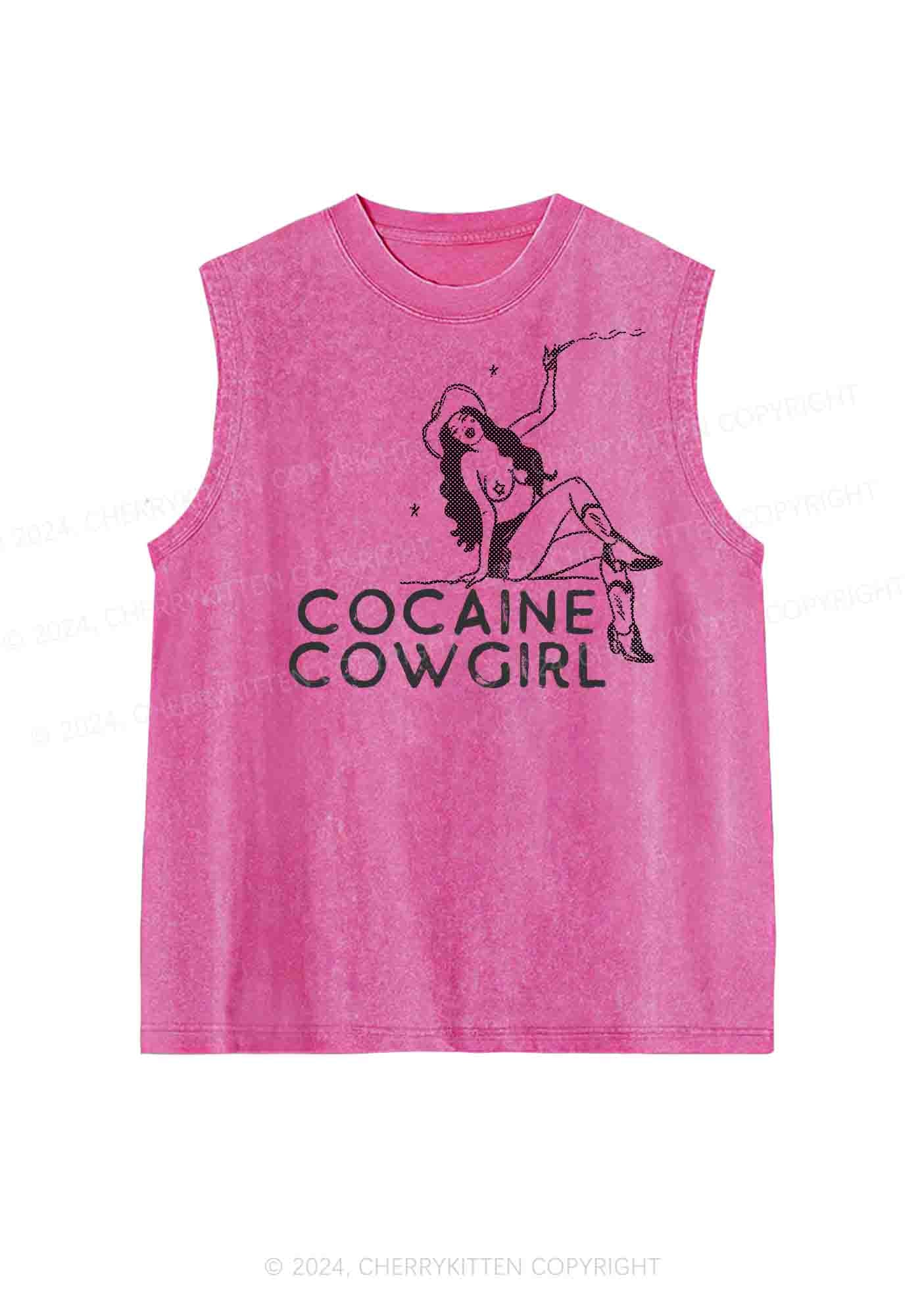 Cola Cowgirl Y2K Washed Tank Cherrykitten