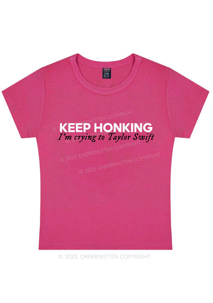 Curvy Keep Honking Y2K Baby Tee Cherrykitten