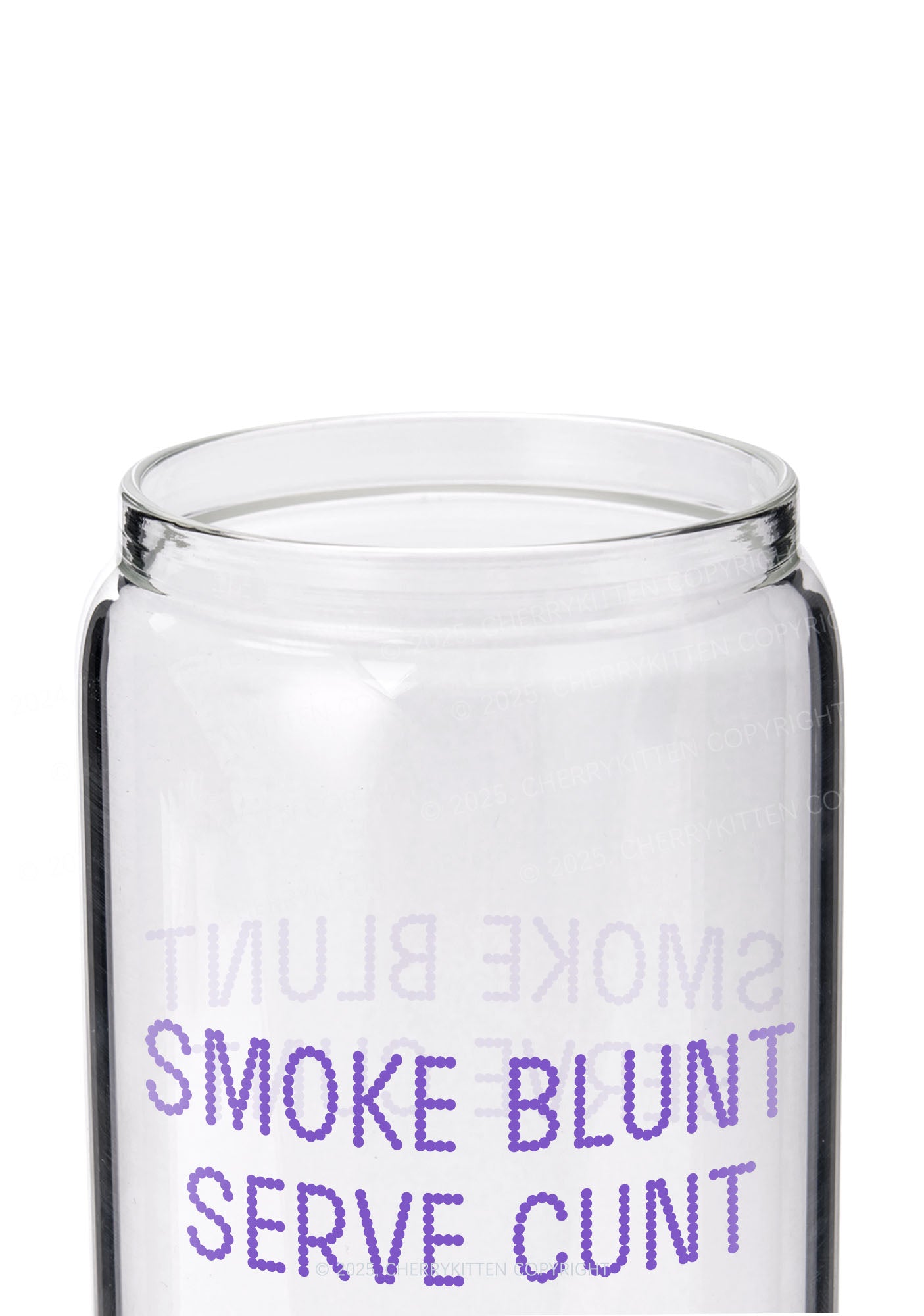 Smoke Blunt Y2K Printed Glass Cup Cherrykitten