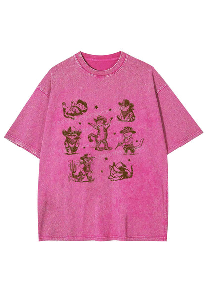 Cowboy Cats Y2K Washed Tee Cherrykitten