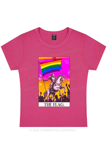 Custom Pride Flag Y2K Baby Tee Cherrykitten