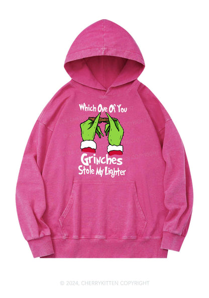 Christmas Stole My Lighter Y2K Washed Hoodie Cherrykitten