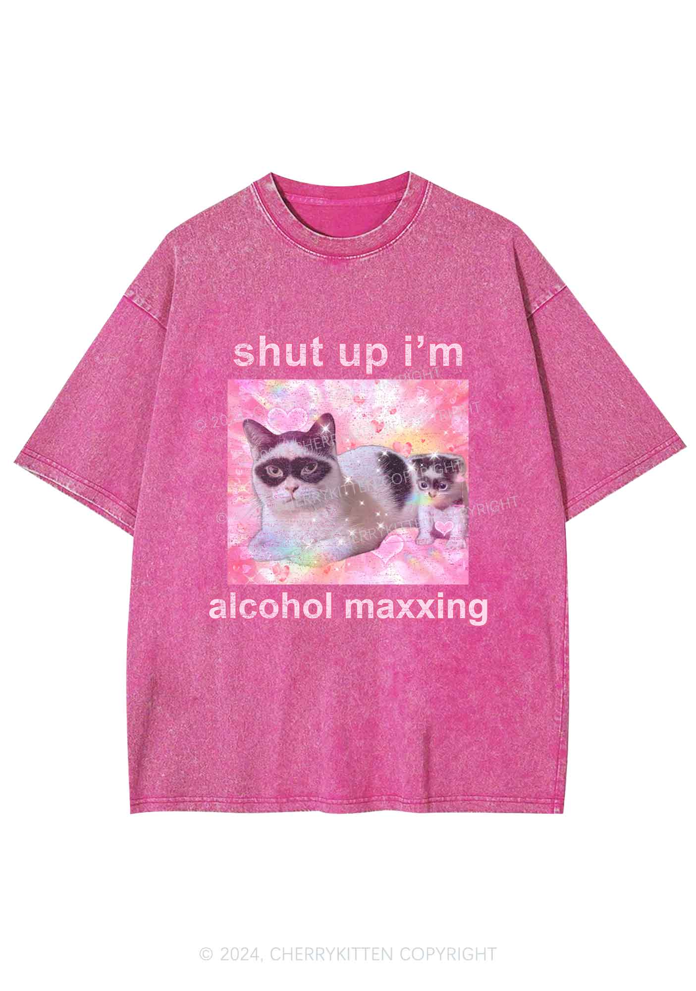 I'm Alcohol Maxxing Y2K Washed Tee Cherrykitten