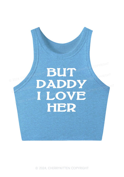 But Daddy I Love Her Y2K Crop Tank Top Cherrykitten