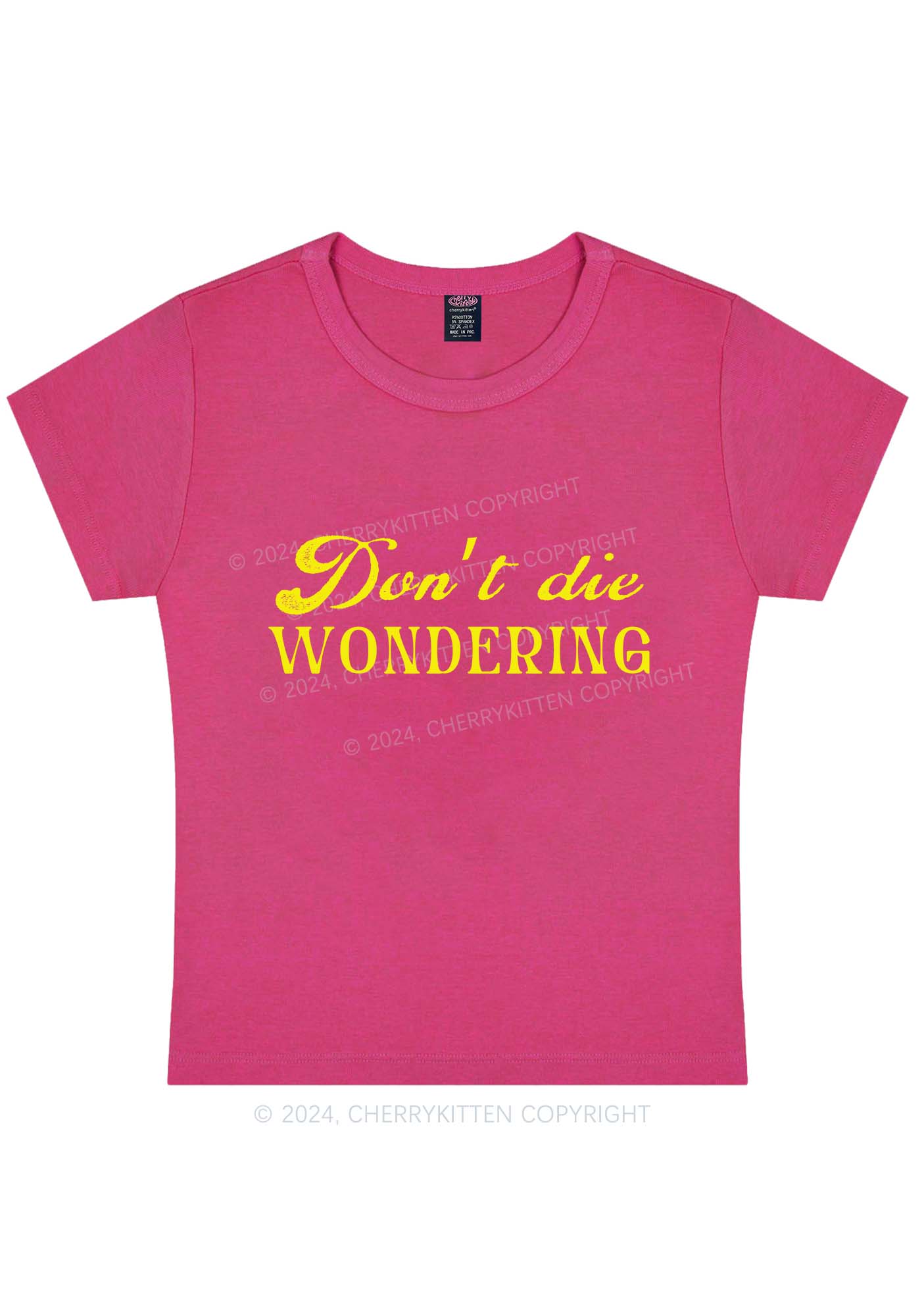 Curvy Don't Die Wondering Y2K Baby Tee Cherrykitten