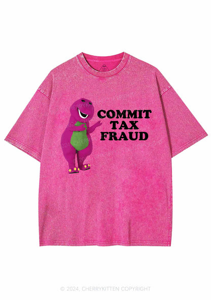 Commit Tax Fraud Y2K Washed Tee Cherrykitten