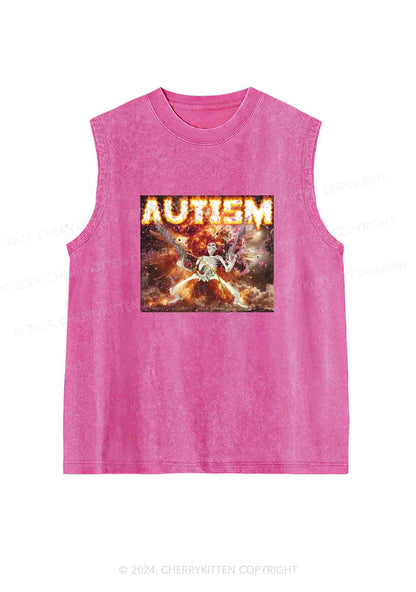 Autism Y2K Washed Tank Cherrykitten