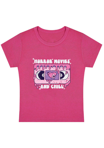 Curvy Horror Movies And Chill Baby Tee