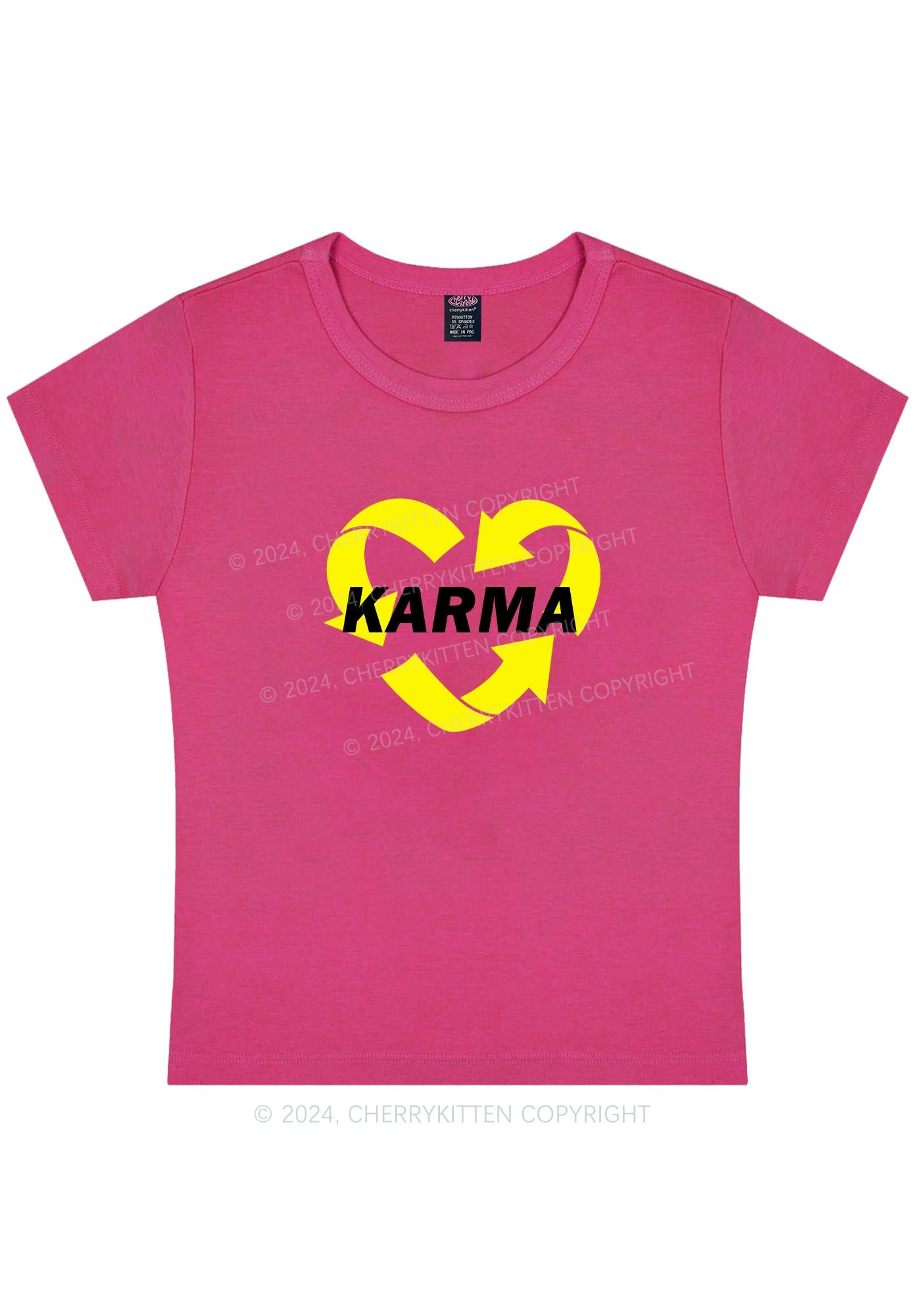 Karma Heart Y2K Baby Tee Cherrykitten