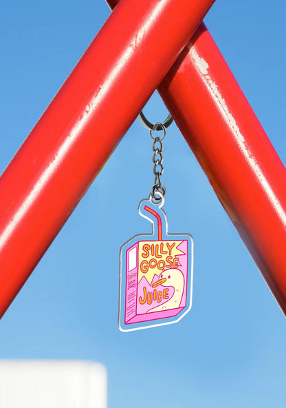 Silly Goose Juice 1Pc Y2K Keychain Cherrykitten