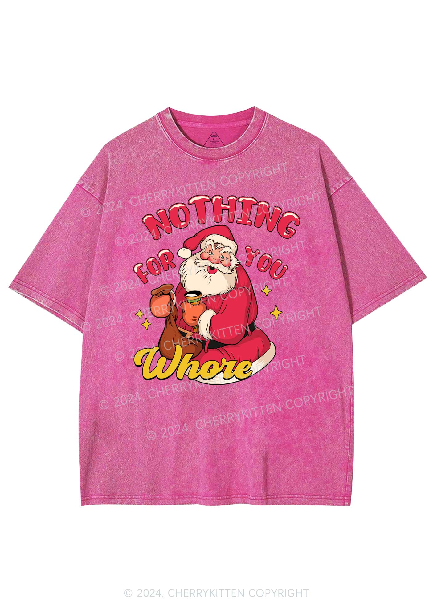 Christmas Nothing For Santa Y2K Washed Tee Cherrykitten