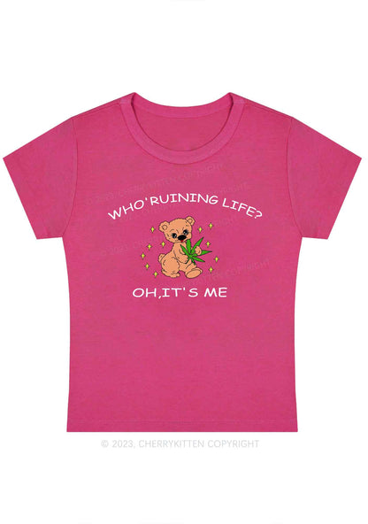 Curvy Who' Ruining Life Y2K Baby Tee Cherrykitten