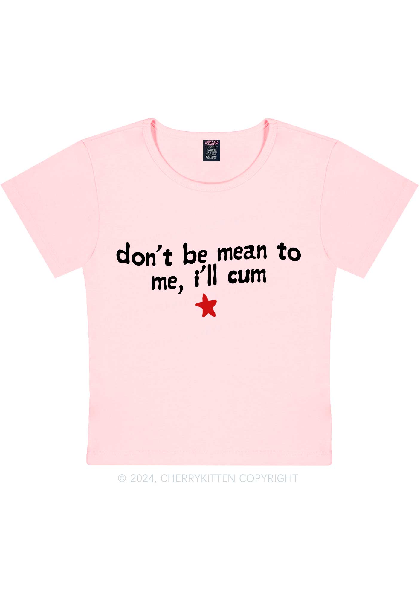 Don't Be Mean Y2K Baby Tee Cherrykitten