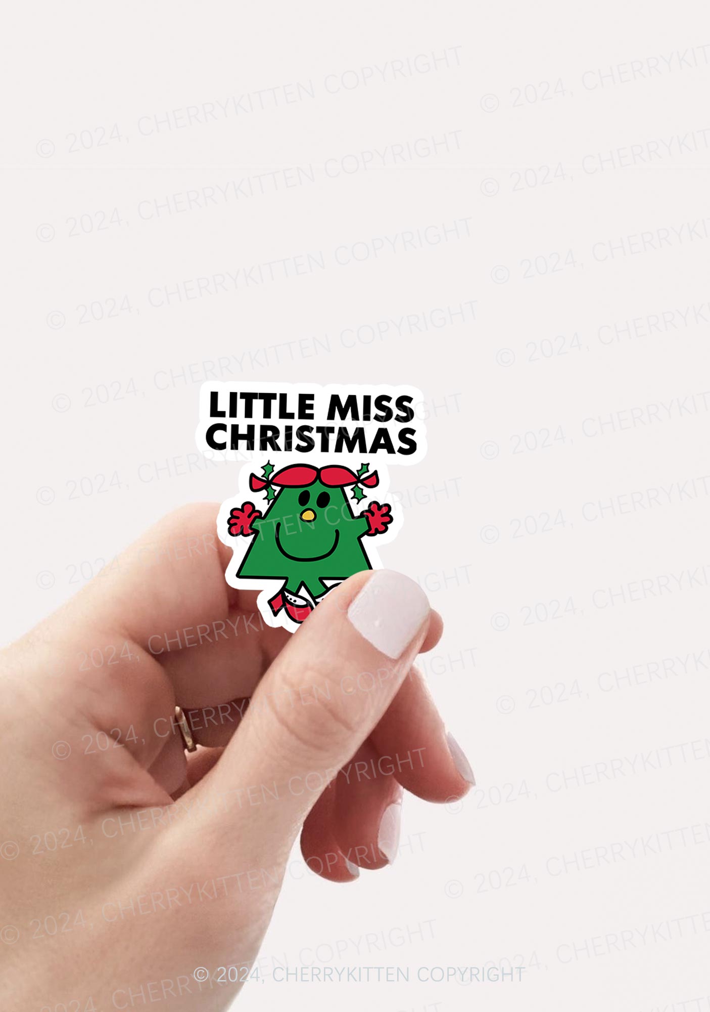 Little Miss Christmas 1Pc Y2K Sticker Cherrykitten