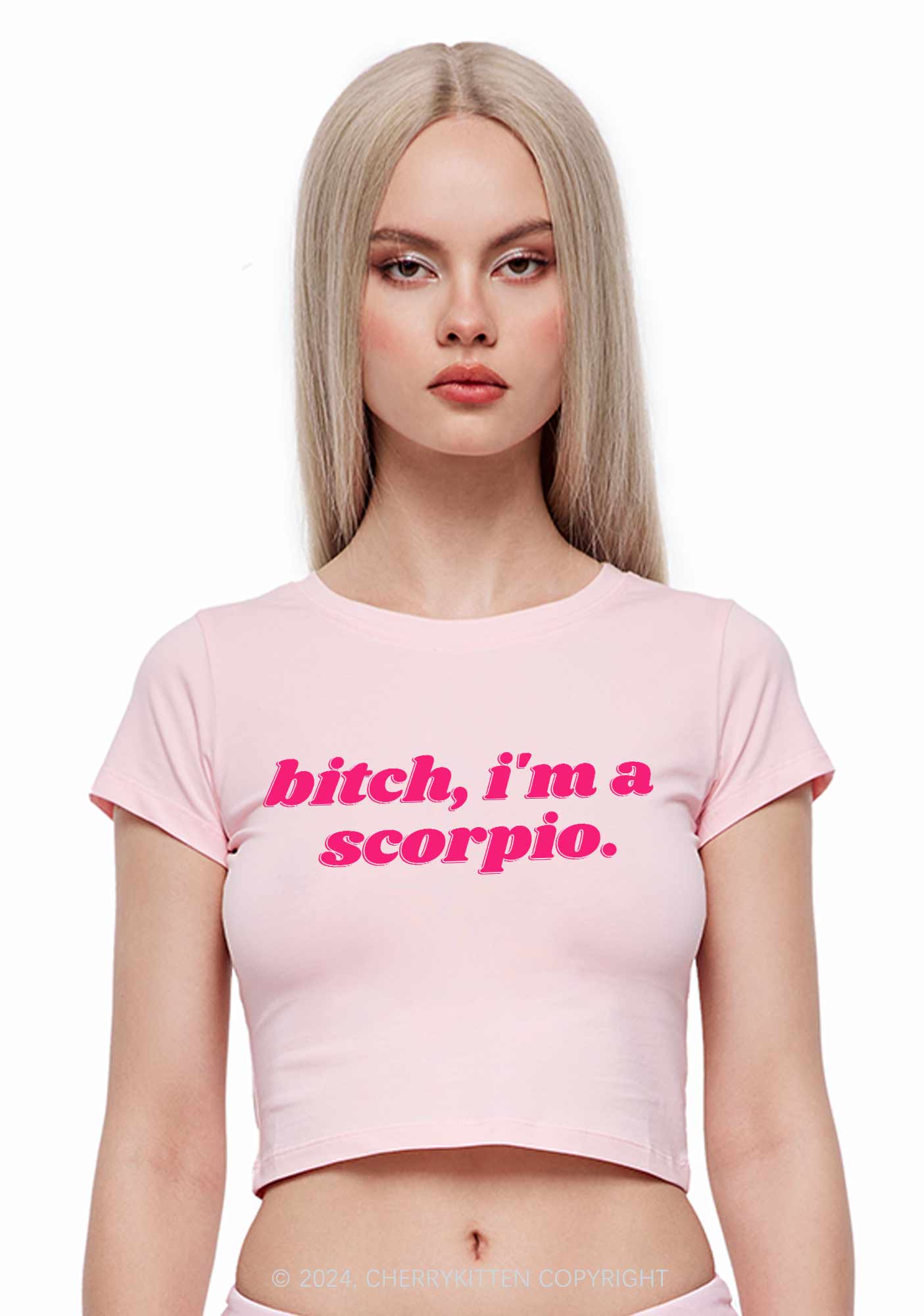 Glittery scorpio hot baby tee