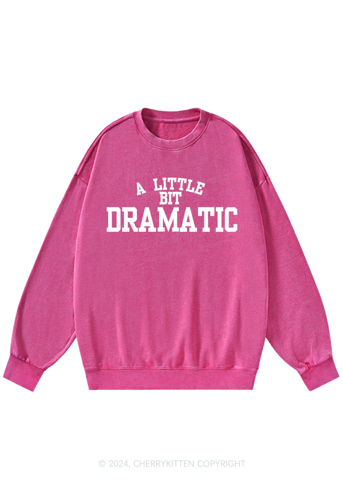 A Little Bit Dramatic Y2K Washed Sweatshirts Cherrykitten