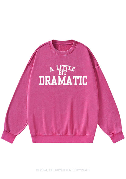 A Little Bit Dramatic Y2K Washed Sweatshirts Cherrykitten