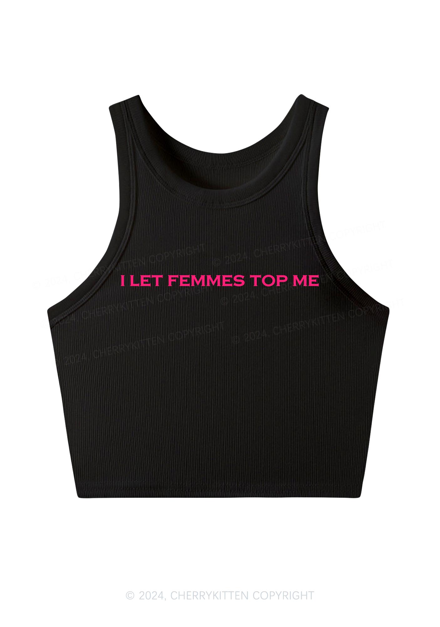 I Let Femmes Top Me Y2K Crop Tank Top Cherrykitten