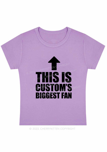 Custom Biggest Fan Y2K Baby Tee Cherrykitten