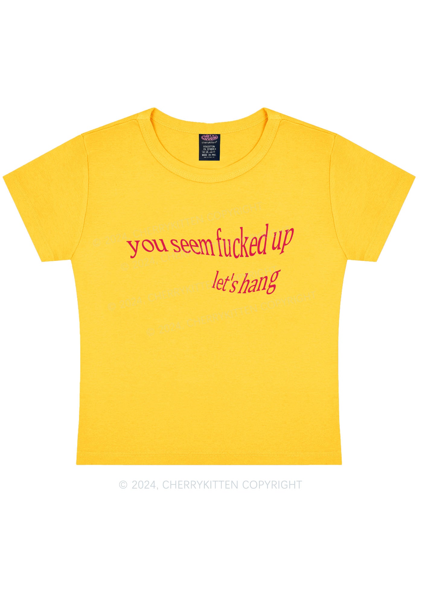 You Seem Fxxked Up Let's Hang Y2K Baby Tee