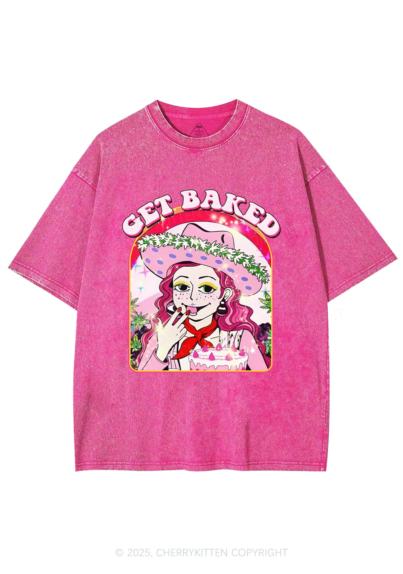 Get Baked Y2K Washed Tee Cherrykitten