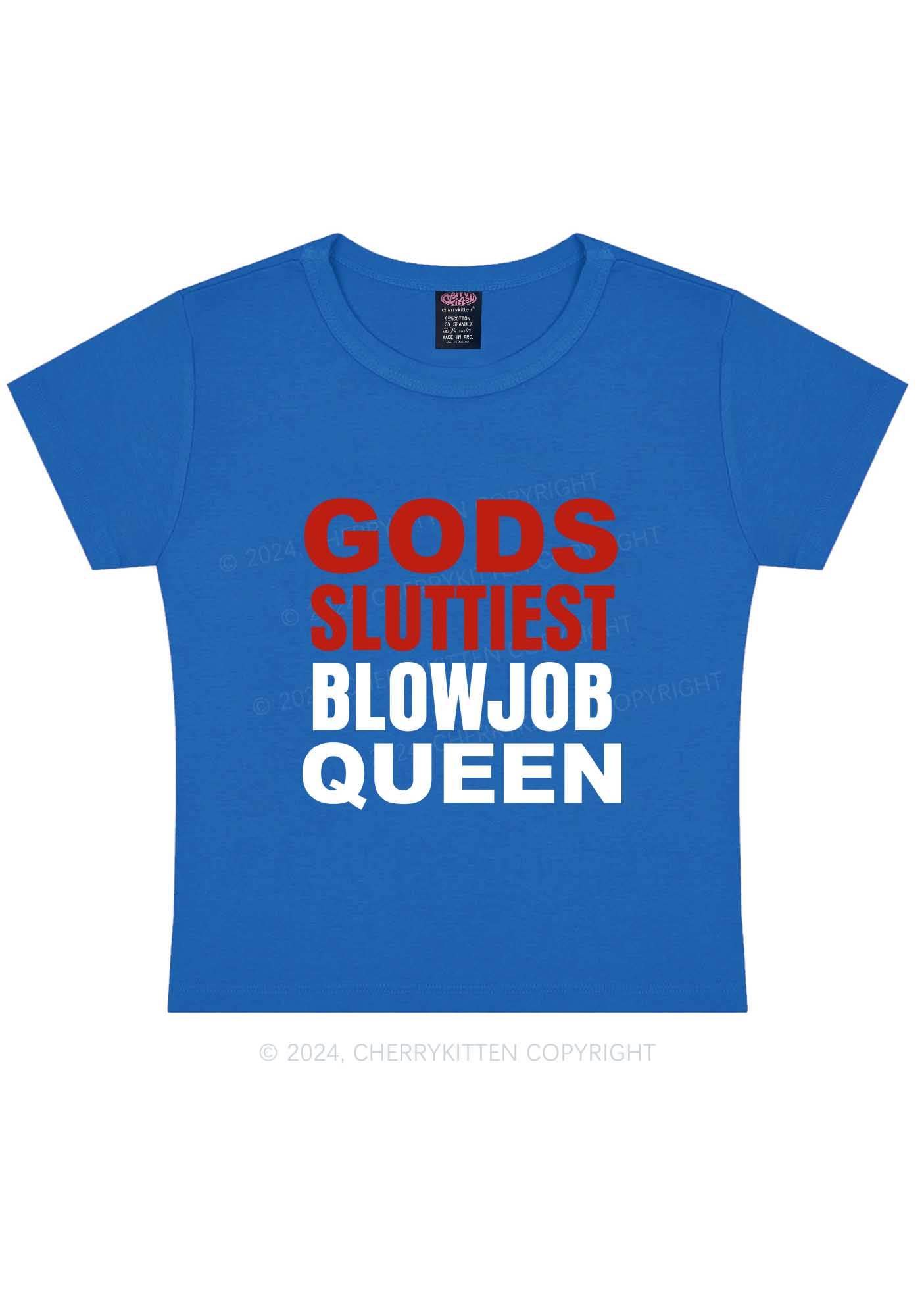 God's Slxttiest Queen Y2K Baby Tee Cherrykitten