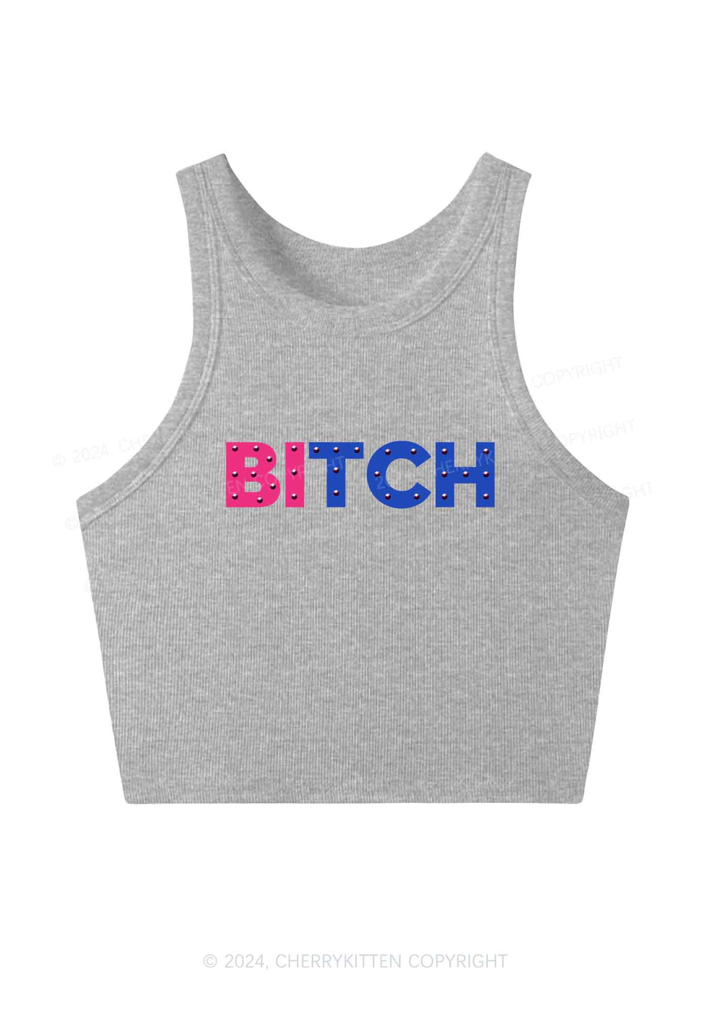 Bisexual Bixxh Y2K Crop Tank Top Cherrykitten