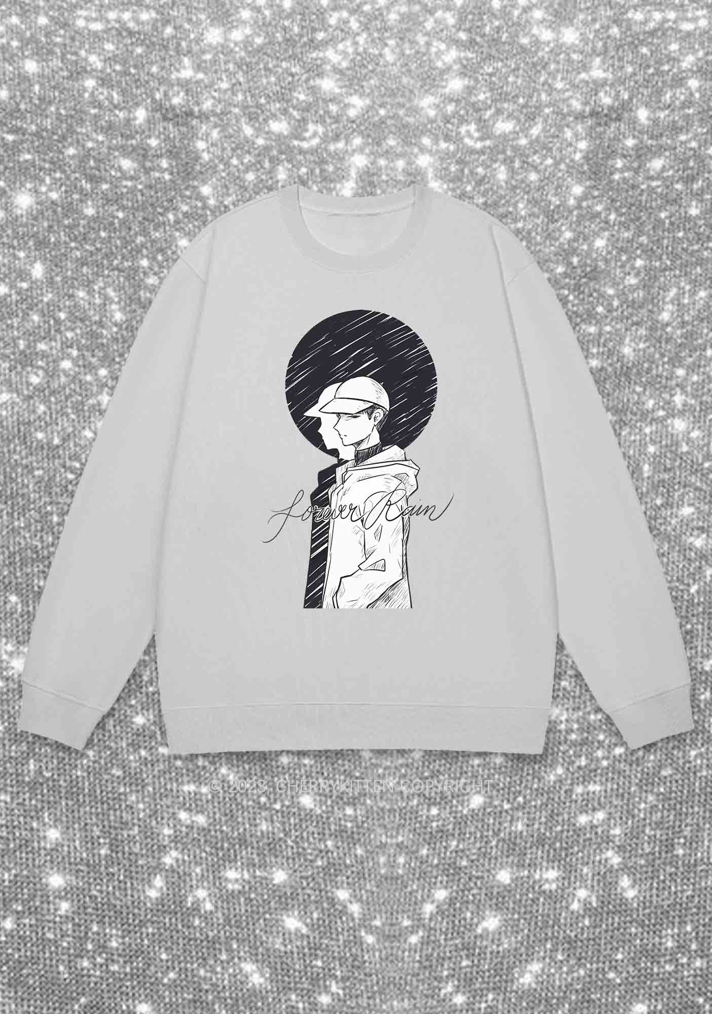 Forever Rain Kpop Y2K Sweatshirt Cherrykitten