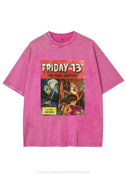 Halloween Friday Final Chapter Y2K Washed Tee Cherrykitten