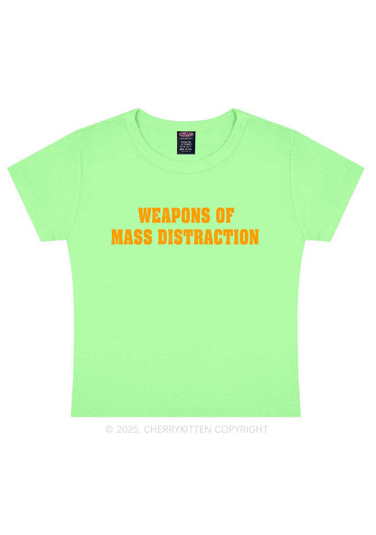 Weapons Of Mass Distraction Y2K Baby Tee Cherrykitten