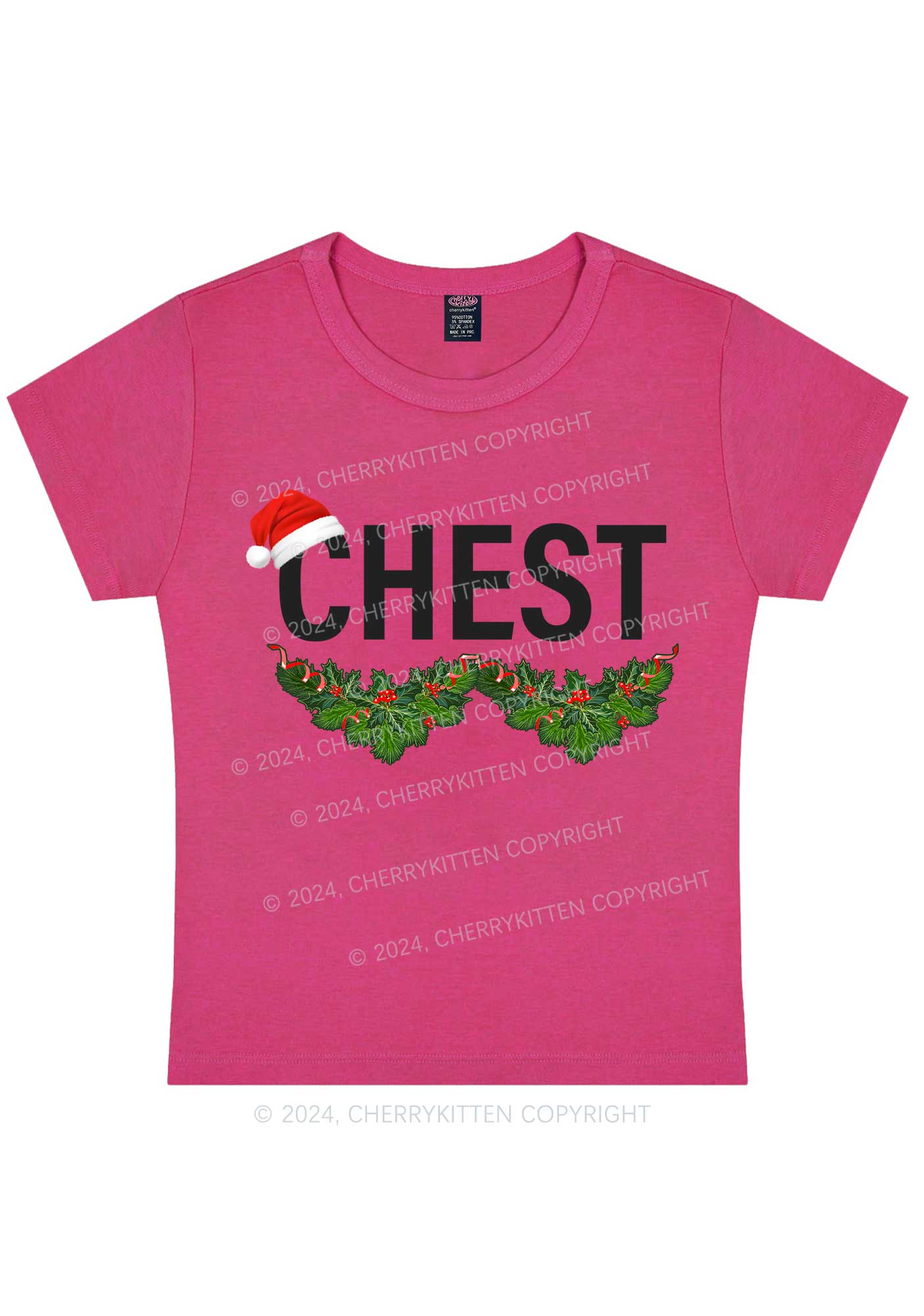 Christmas Chest Y2K Baby Tee Cherrykitten