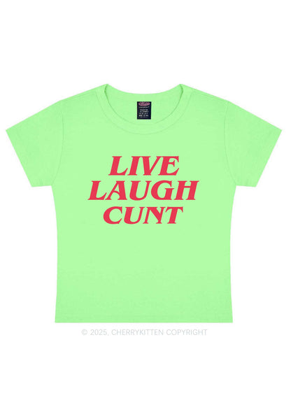 Live Laugh Cxxt Y2K Baby Tee Cherrykitten