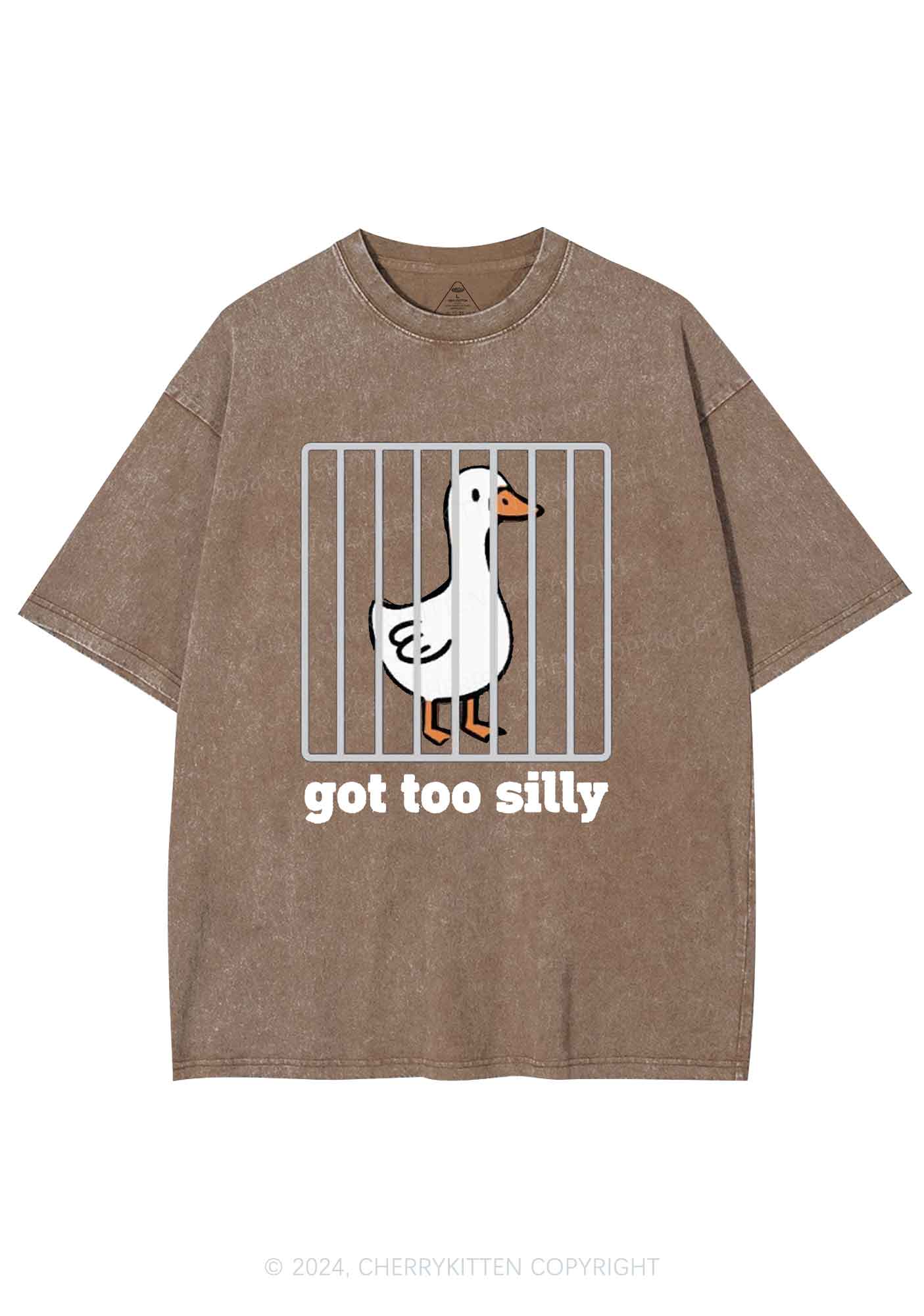 Got Too Silly Goose Y2K Washed Tee Cherrykitten