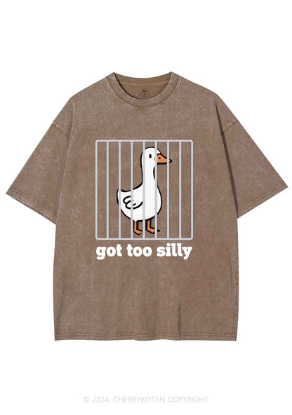 Got Too Silly Goose Y2K Washed Tee Cherrykitten